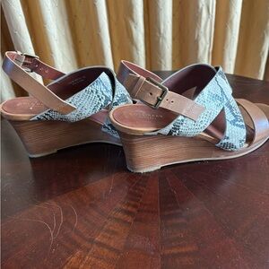 Cole Haan Brown and Snake Print Sandals “Penelope”
